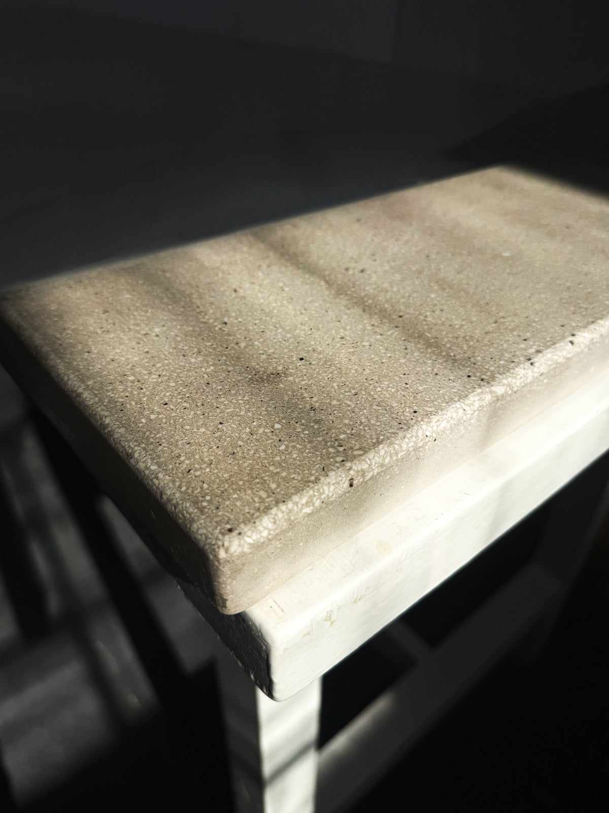 A finished ReCeramix window sill in natural light